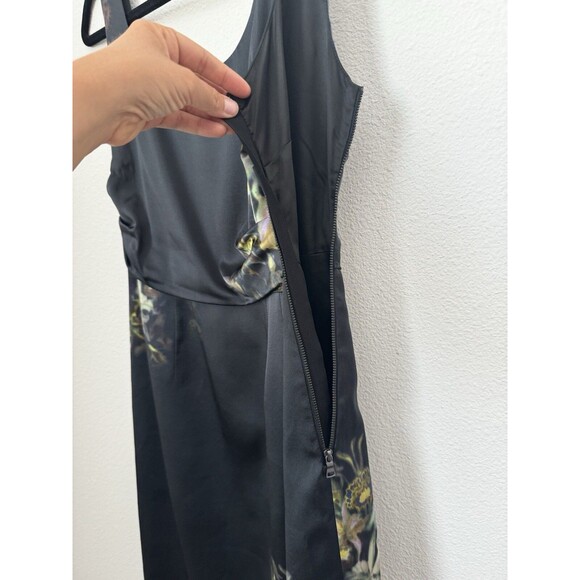 Elie Tahari Women's Black Floral Sleeveless Silk Sheath Dress Special Occasion 4 - Picture 3 of 11
